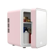 Gmogad Mini Beauty Mini Refrigerator Car Mounted Small Border Delivery Student Dormitory 4L Portable Built In Lighting Pink
